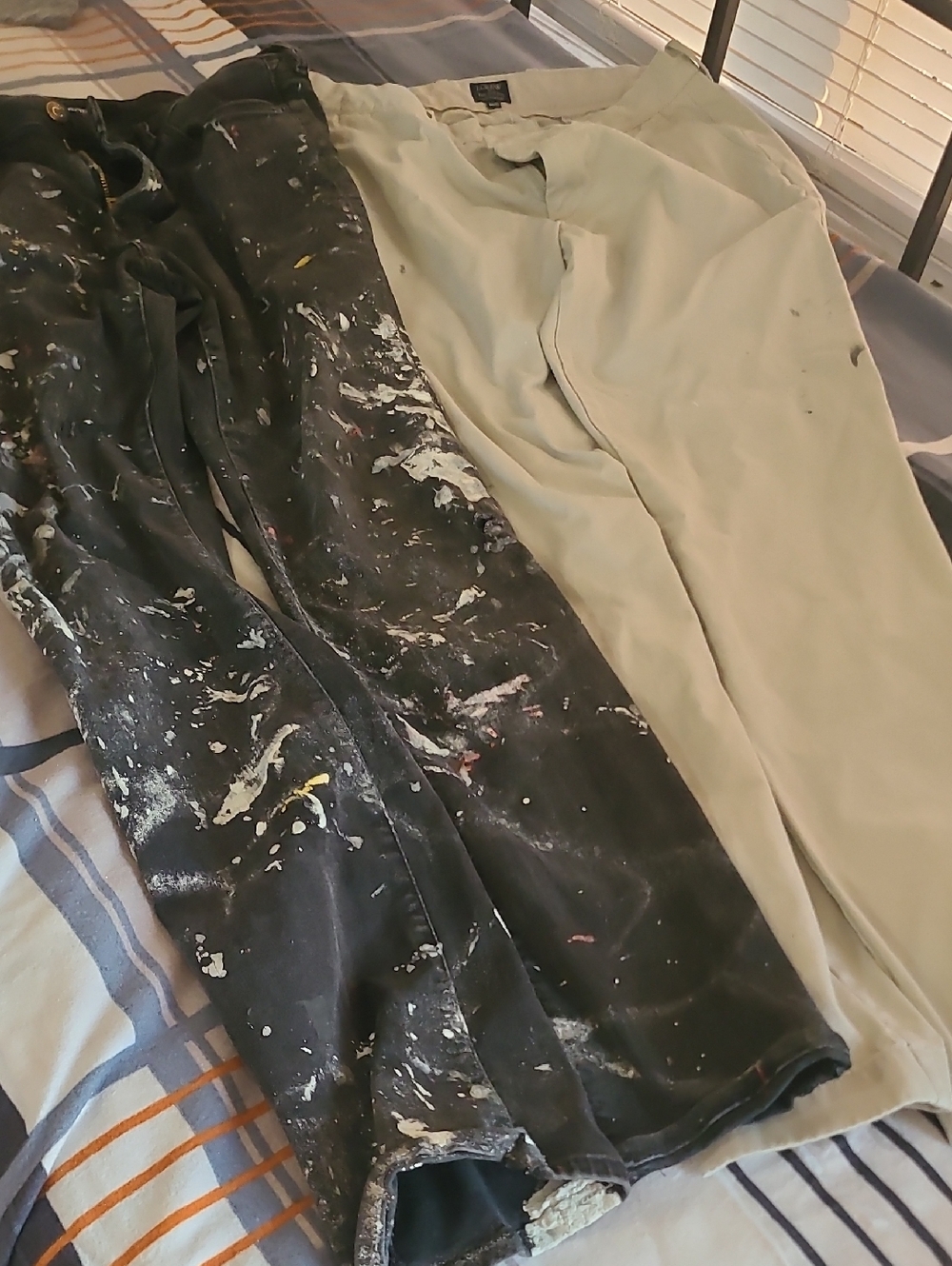 Bohemian remake paint splattered pants